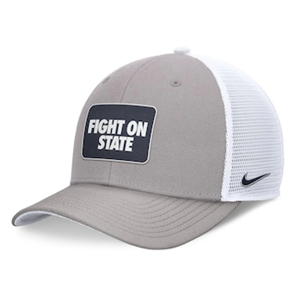 Men's Nike Gray/White Penn State Nittany Lions Local Rise Trucker Adjustable Hat