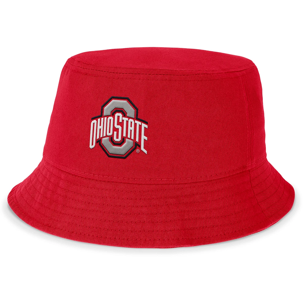 Men's Nike Scarlet Ohio State Buckeyes Local Apex Bucket Hat