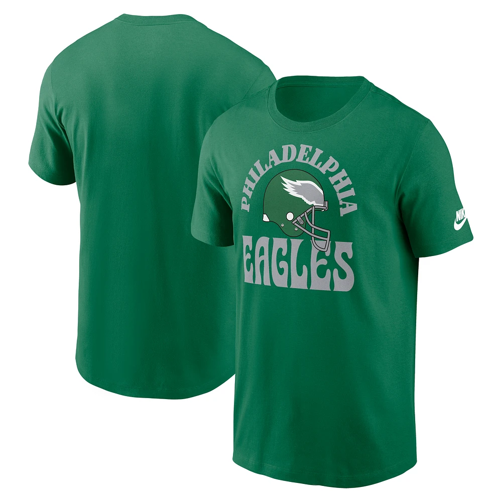 Men's Nike Kelly Green Philadelphia Eagles Rewind Groove Essential T-Shirt