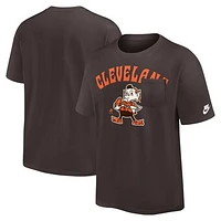 Men's Nike Brown Cleveland Browns Rewind Heavy Max 90 Pocket T-Shirt