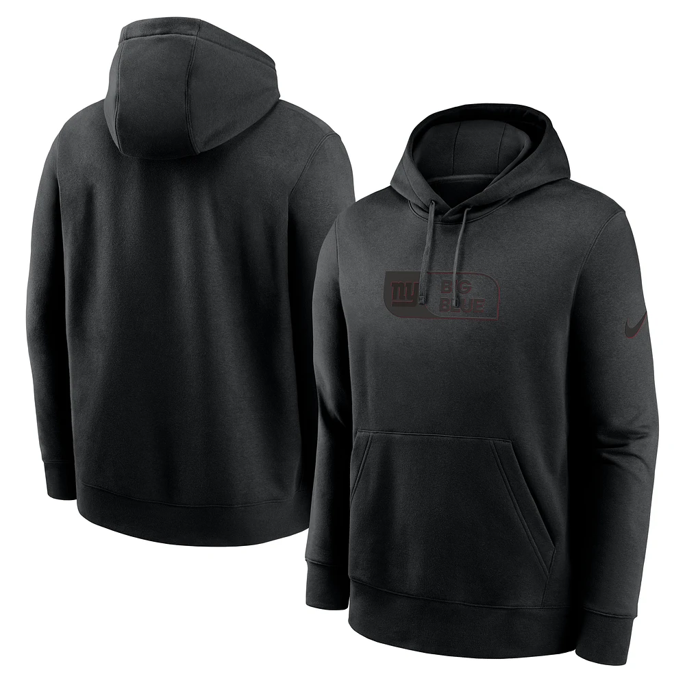 Men's Nike Black New York Giants Edge Club Pullover Hoodie