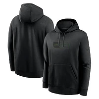 Men's Nike Black New York Jets Edge French Terry Club Pullover Hoodie