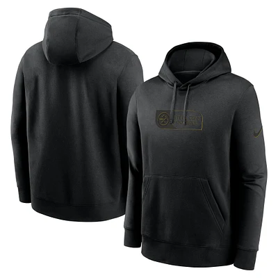 Men's Nike Black Pittsburgh Steelers Edge French Terry Club Pullover Hoodie