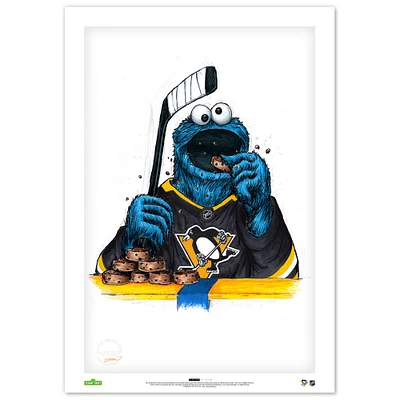 Cookie Monster Pittsburgh Penguins 24" x 36" Sesame Street Limited Edition Fine Art Print