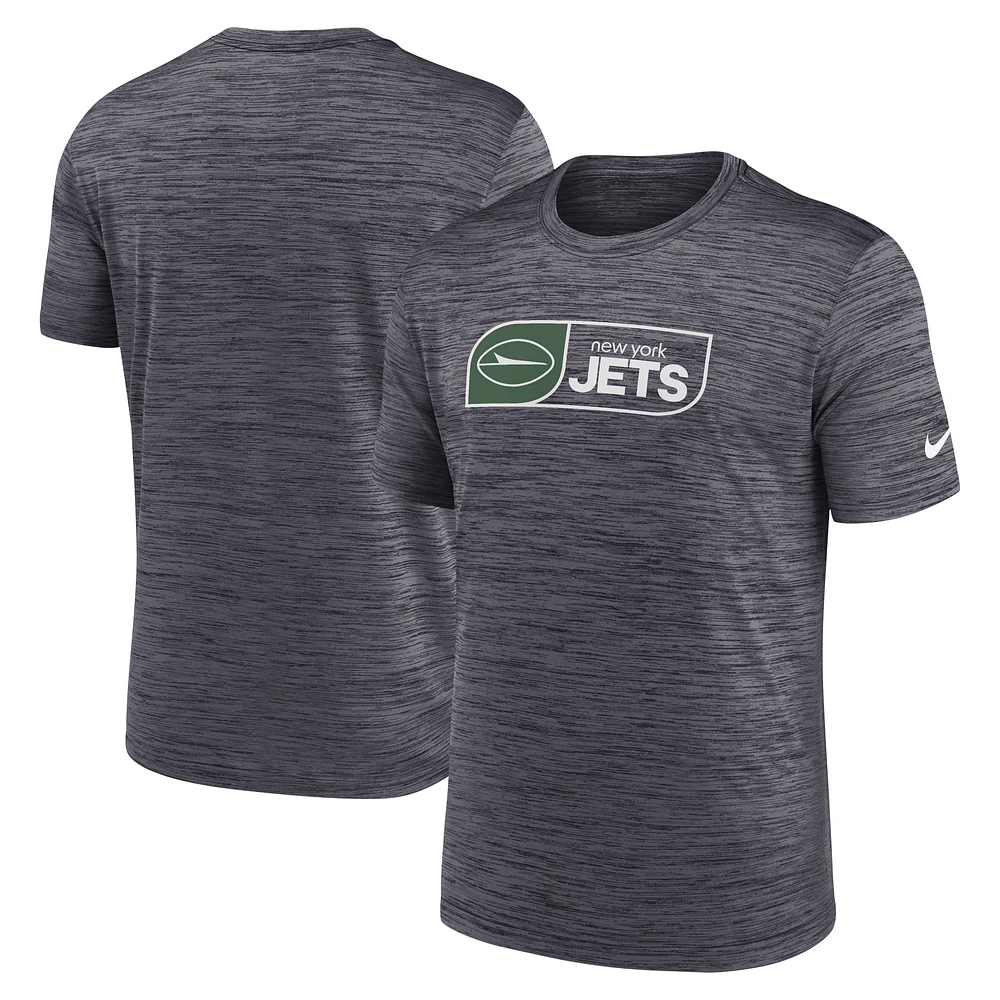 Men's Nike Black New York Jets Big & Tall Velocity Jock Tag Performance T-Shirt