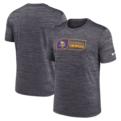 Men's Nike Black Minnesota Vikings Big & Tall Velocity Jock Tag Performance T-Shirt