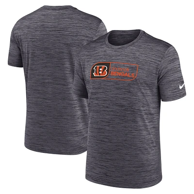 Men's Nike Black Cincinnati Bengals Big & Tall Velocity Jock Tag Performance T-Shirt