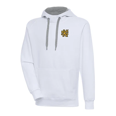 Men's Antigua  White Kennesaw State Owls Victory Pullover Hoodie