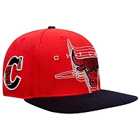 Men's Pro Standard Red/Black Chicago Bulls Logo Morph Snapback Hat