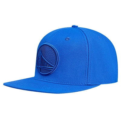 Men's Pro Standard Royal Golden State Warriors Triple Tonal Snapback Hat