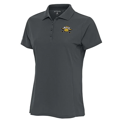 Women's Antigua  Charcoal Northern Kentucky University Norse Legacy Pique Desert Dry Polo