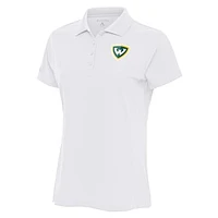 Women's Antigua  White Wayne State Warriors Legacy Pique Desert Dry Polo