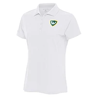 Women's Antigua  White Wayne State Warriors Legacy Pique Desert Dry Polo