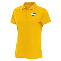 Women's Antigua  Gold Wayne State Warriors Legacy Pique Desert Dry Polo