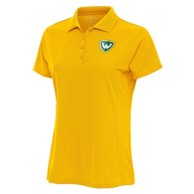 Women's Antigua  Gold Wayne State Warriors Legacy Pique Desert Dry Polo