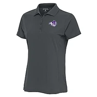 Women's Antigua  Charcoal Abilene Christian University Wildcats Legacy Pique Desert Dry Polo