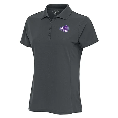 Women's Antigua  Charcoal Abilene Christian University Wildcats Legacy Pique Desert Dry Polo