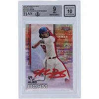 Rookie Card BGS 9: Alec Bohm Philadelphia Phillies Autographed 2021 Bowman's Best Refractors Beckett Fanatics Witnessed Authenticated