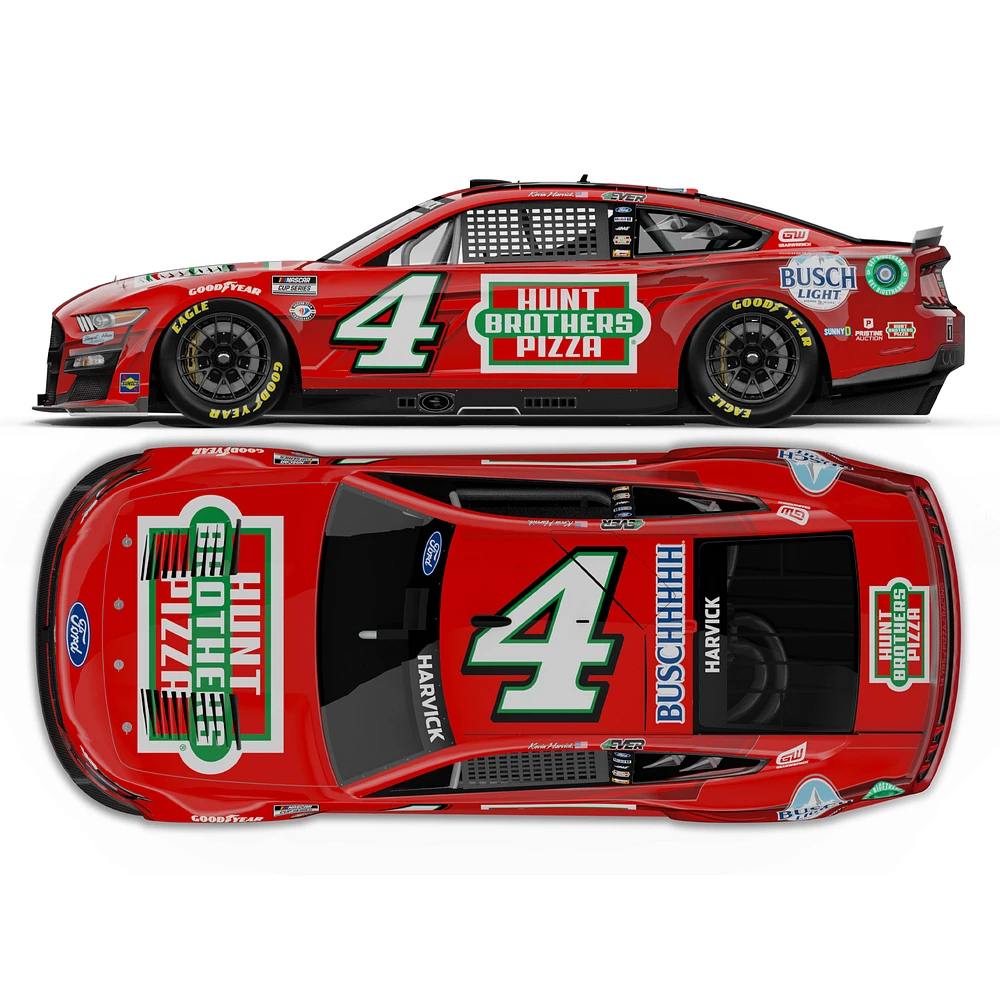 Action Racing Kevin Harvick 2023 #4 Hunt Brothers Pizza Red 1:24 Elite Die-Cast Ford Mustang