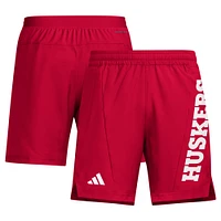 Men's adidas Scarlet Nebraska Huskers Designed for Training AEROREADY Shorts