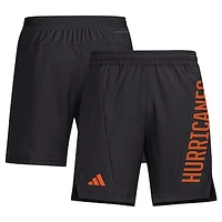 Men's adidas Black Miami Hurricanes Designed for Training AEROREADY Shorts