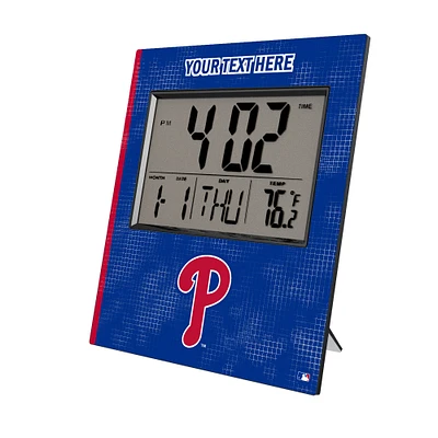 Keyscaper Philadelphia Phillies Personalized Digital Desk Clock