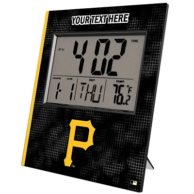 Keyscaper Pittsburgh Pirates Personalized Digital Desk Clock