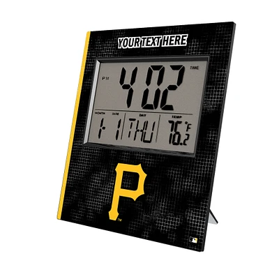 Keyscaper Pittsburgh Pirates Personalized Digital Desk Clock