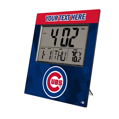 Keyscaper Chicago Cubs Personalized Digital Desk Clock