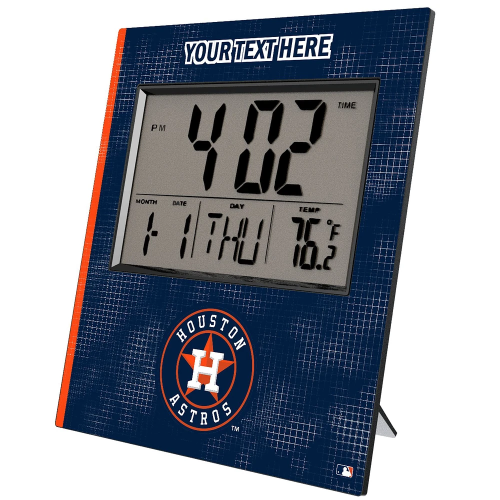 Keyscaper Houston Astros Personalized Digital Desk Clock