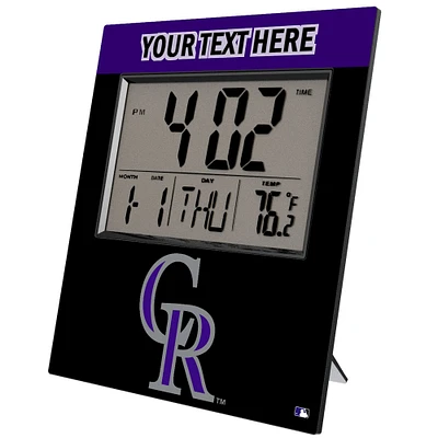Keyscaper Colorado Rockies Personalized Digital Desk Clock