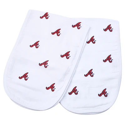 Infant Three Little Anchors Atlanta Braves 2-Pack Muslin Burp Cloth Set