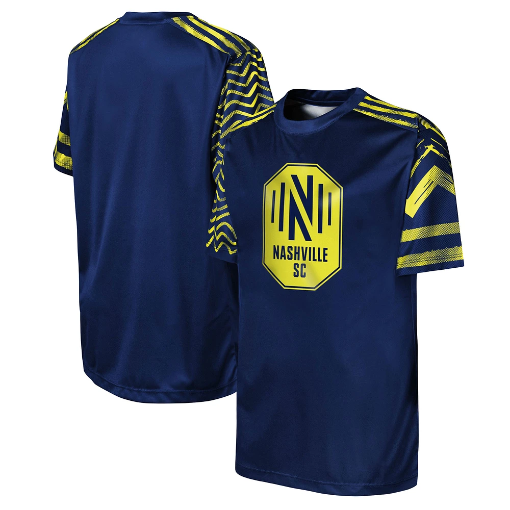 Youth Navy Nashville SC Winning Tackle T-Shirt