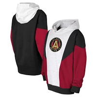 Youth Ash/Black Atlanta United FC Champion League Fleece Pullover Hoodie