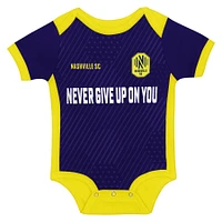 Newborn & Infant Navy/Yellow Nashville SC Field Player Bodysuit