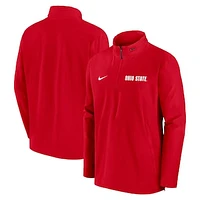 Men's Nike Scarlet Ohio State Buckeyes Sideline Coaches Quarter-Zip Jacket