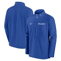 Men's Nike Royal Kentucky Wildcats Sideline Coaches Quarter-Zip Jacket