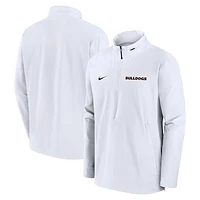 Men's Nike White Georgia Bulldogs Sideline Coaches Quarter-Zip Jacket