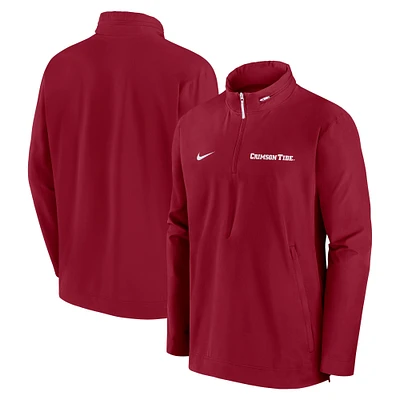 Men's Nike Crimson Alabama Tide Sideline Coaches Quarter-Zip Jacket