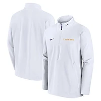 Men's Nike White LSU Tigers Sideline Coaches Quarter-Zip Jacket