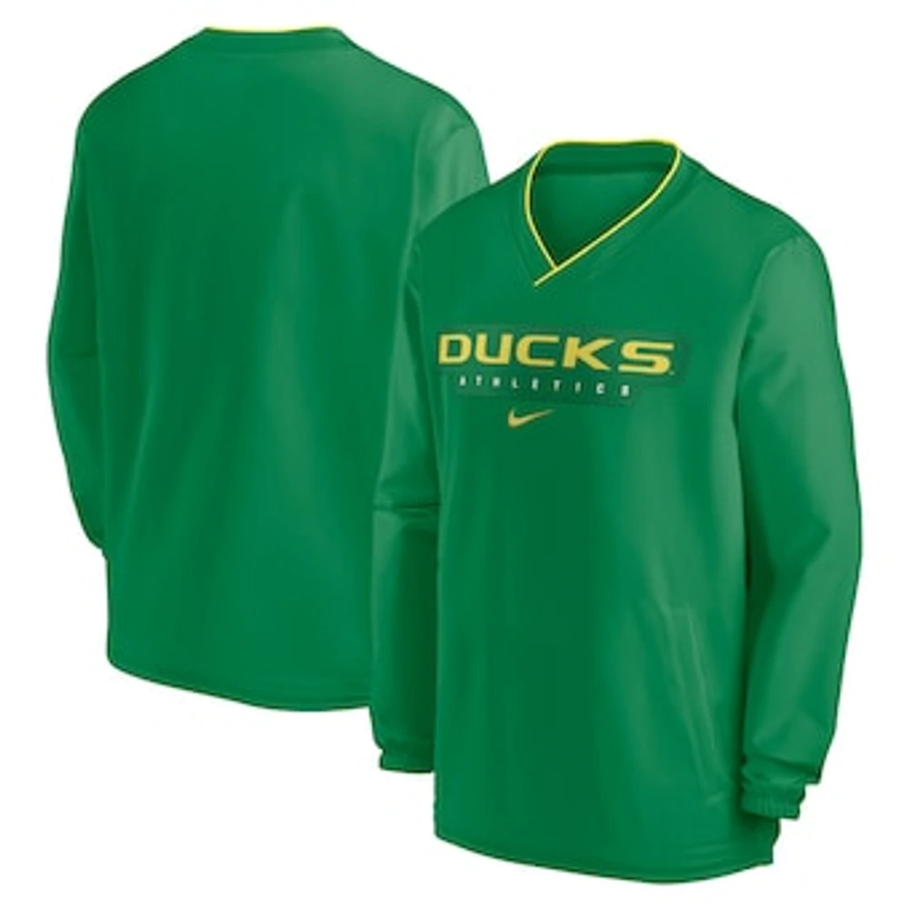 Men's Nike Green Oregon Ducks 2024 Sideline Pullover Windshirt