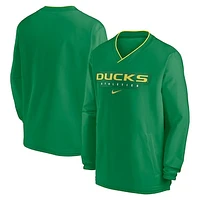 Men's Nike Green Oregon Ducks 2024 Sideline Pullover Windshirt