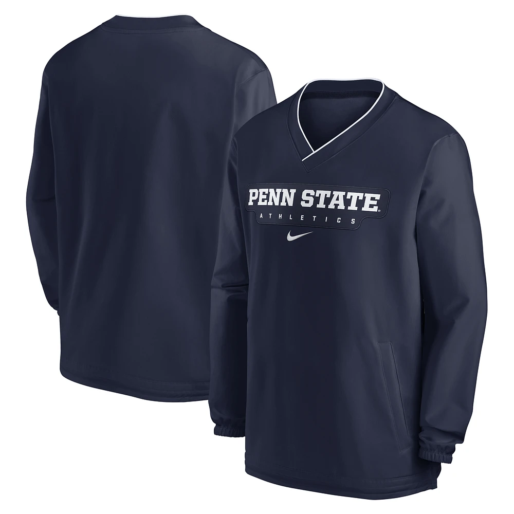 Men's Nike Navy Penn State Nittany Lions 2024 Sideline Pullover Windshirt