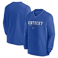 Men's Nike Royal Kentucky Wildcats 2024 Sideline Pullover Windshirt