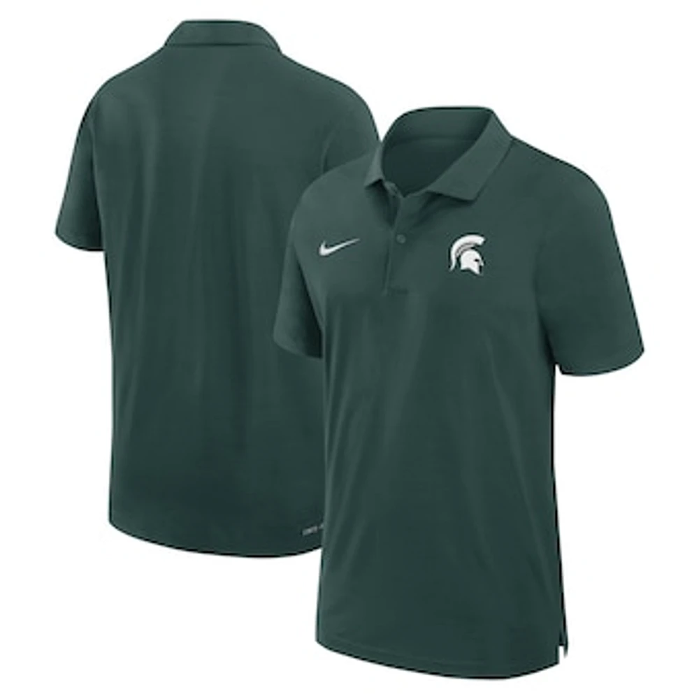 Men's Nike Green Michigan State Spartans Sideline Woven Performance Polo