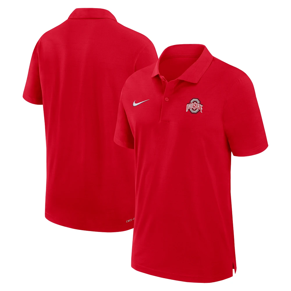 Men's Nike Red Ohio State Buckeyes Sideline Woven Performance Polo