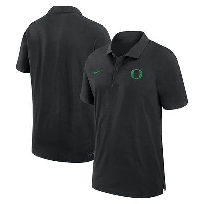 Men's Nike Black Oregon Ducks Sideline Woven Performance Polo