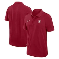 Men's Nike Crimson Stanford Cardinal Sideline Woven Performance Polo