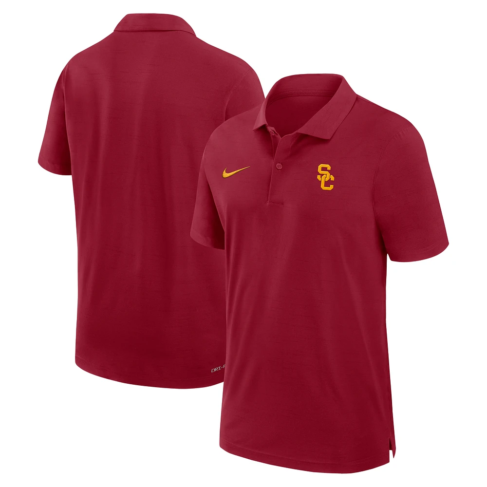 Men's Nike Crimson USC Trojans Sideline Woven Performance Polo