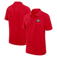 Men's Nike Red Georgia Bulldogs Sideline Woven Performance Polo